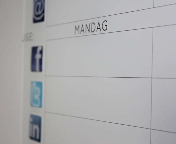 Ukeplan og tavler for bedrifter