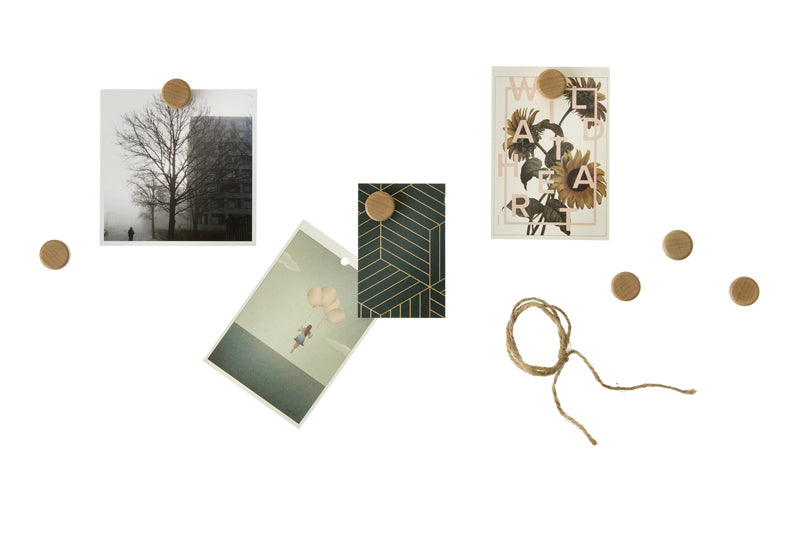 4 stk magneter i bøgetræ