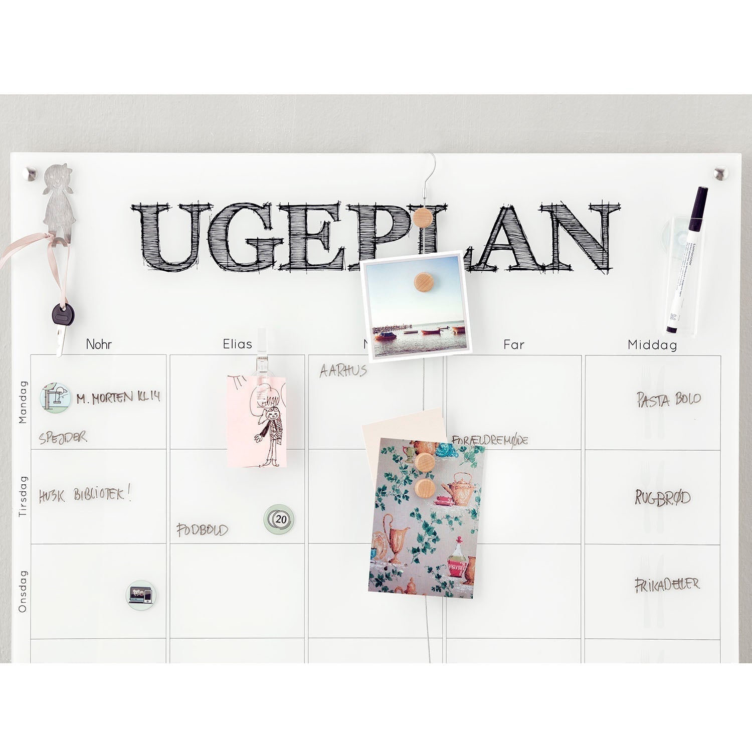 Medium tilbehørspakke med fotoledning, sorte klemmer