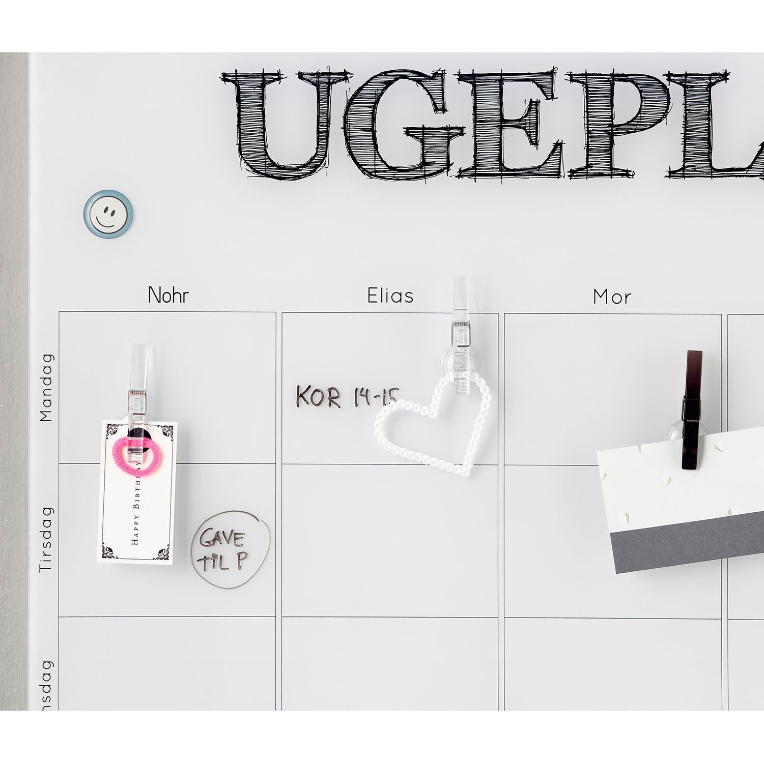 Stor tilbehørspakke, klare klemmer