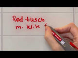 Tusch i rød, med trykknap